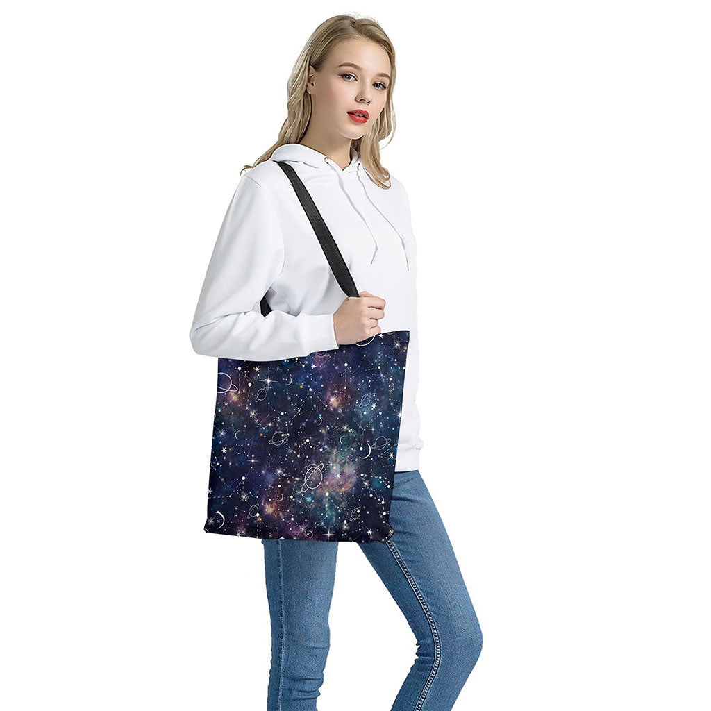 Constellation Galaxy Space Print Tote Bag