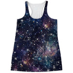 Constellation Galaxy Space Print Women's Racerback Tank Top