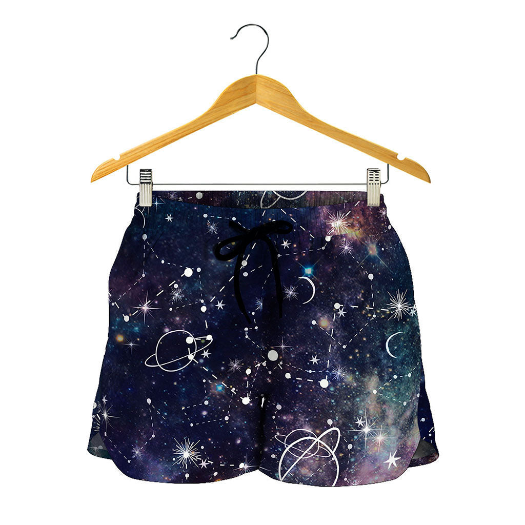 Constellation Galaxy Space Print Women's Shorts