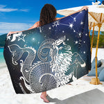 Constellation Of Capricorn Print Beach Sarong Wrap