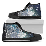 Constellation Of Capricorn Print Black High Top Shoes