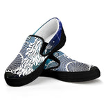 Constellation Of Capricorn Print Black Slip On Shoes