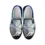 Constellation Of Capricorn Print Black Slip On Shoes