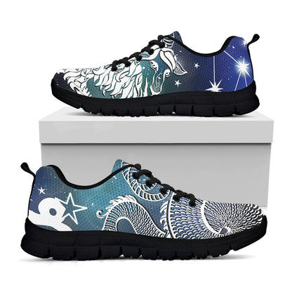 Constellation Of Capricorn Print Black Sneakers