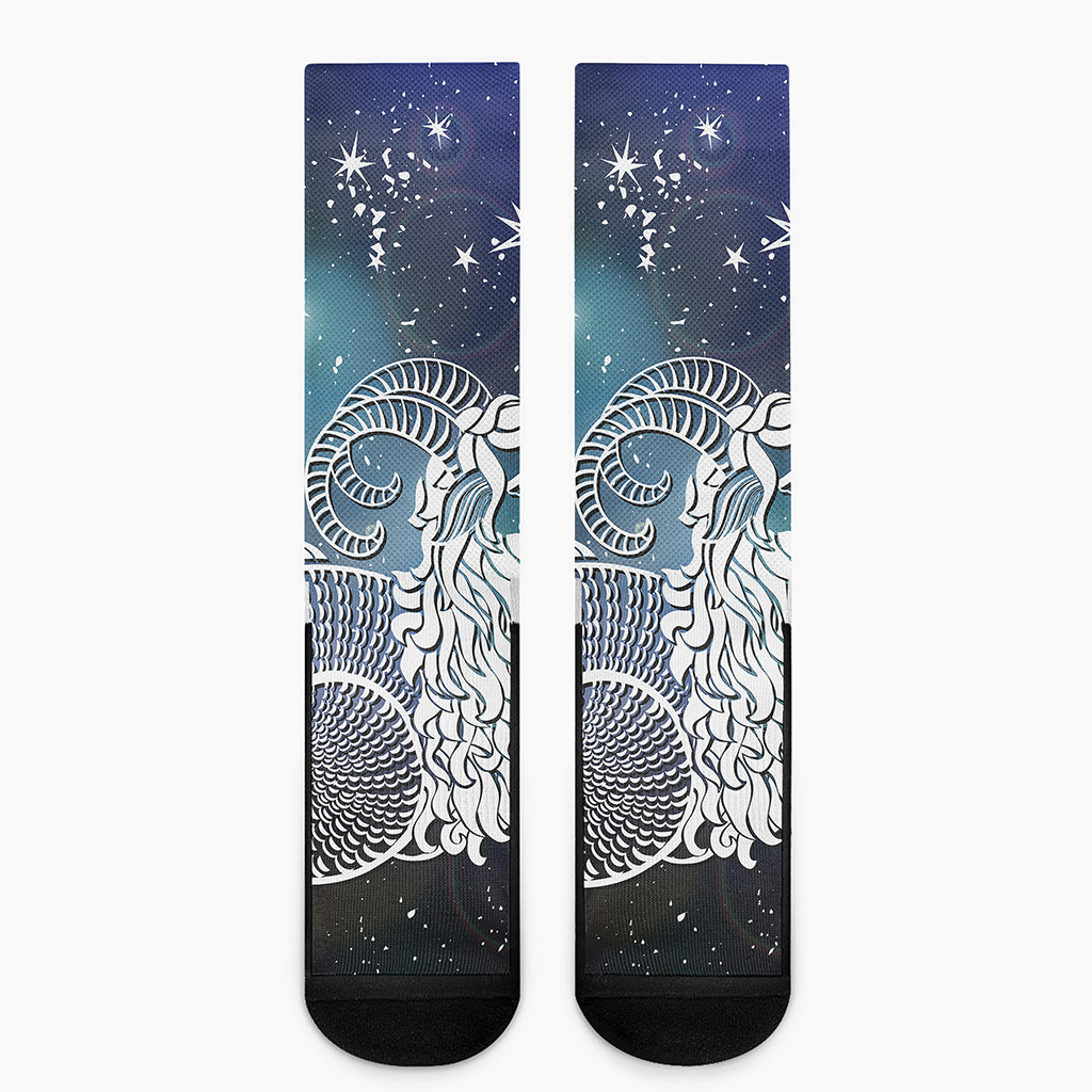 Constellation Of Capricorn Print Crew Socks