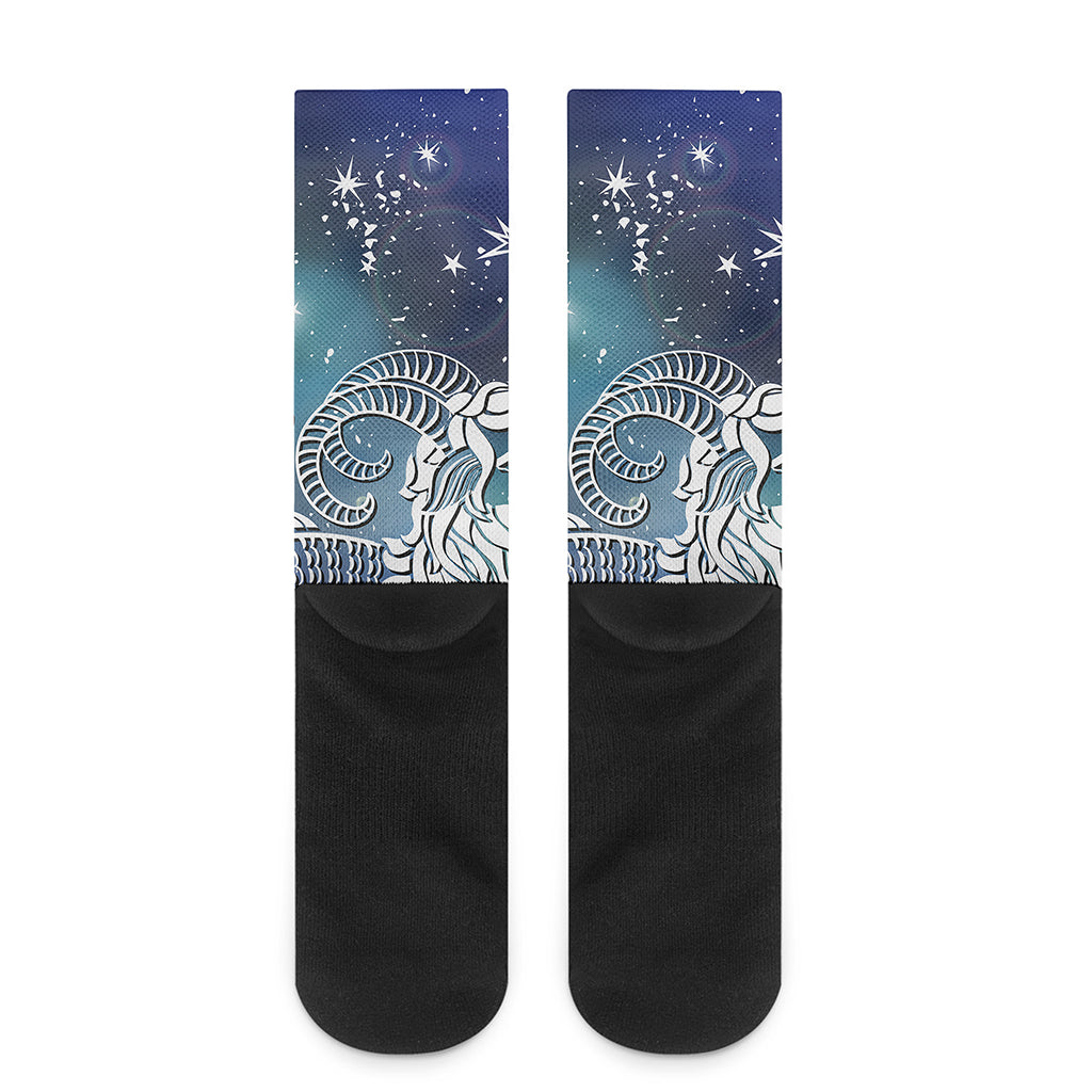 Constellation Of Capricorn Print Crew Socks