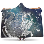 Constellation Of Capricorn Print Hooded Blanket