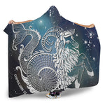 Constellation Of Capricorn Print Hooded Blanket