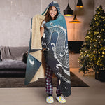 Constellation Of Capricorn Print Hooded Blanket