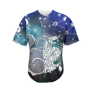 Constellation Of Capricorn Print Men's Baseball Jersey