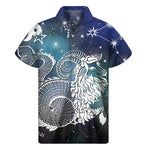 Constellation Of Capricorn Print Men's Short Sleeve Shirt
