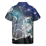 Constellation Of Capricorn Print Men's Short Sleeve Shirt