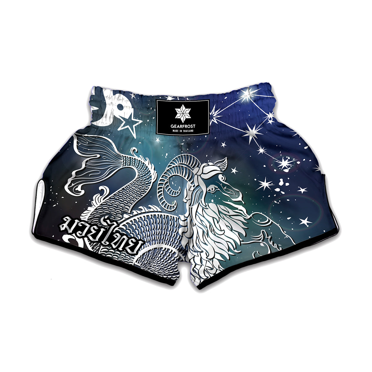 Constellation Of Capricorn Print Muay Thai Boxing Shorts