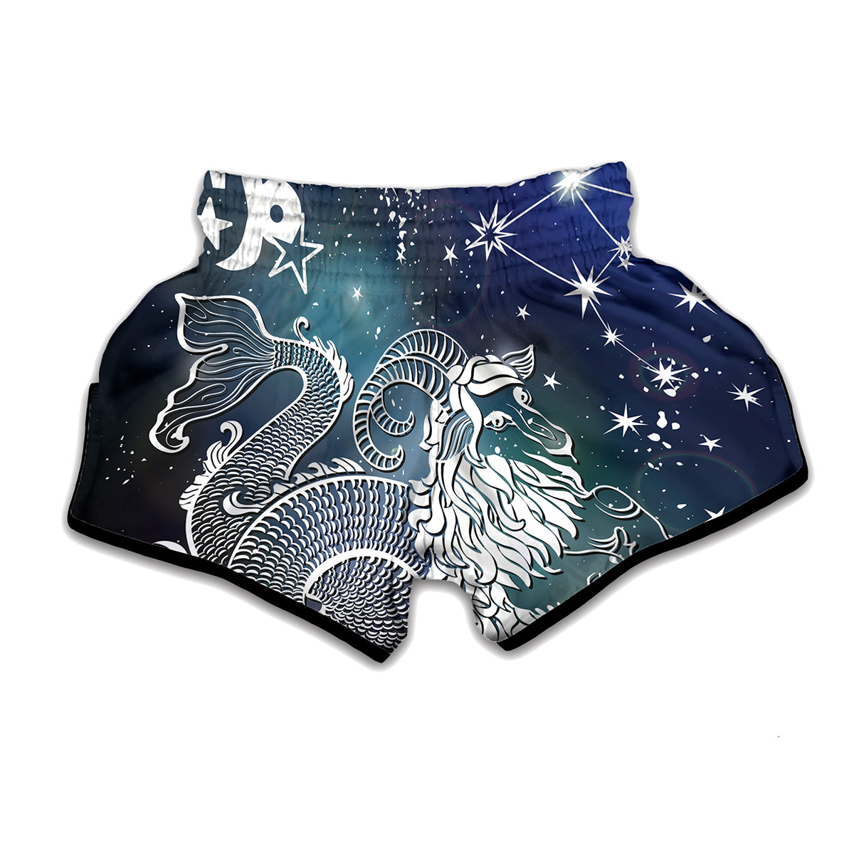 Constellation Of Capricorn Print Muay Thai Boxing Shorts