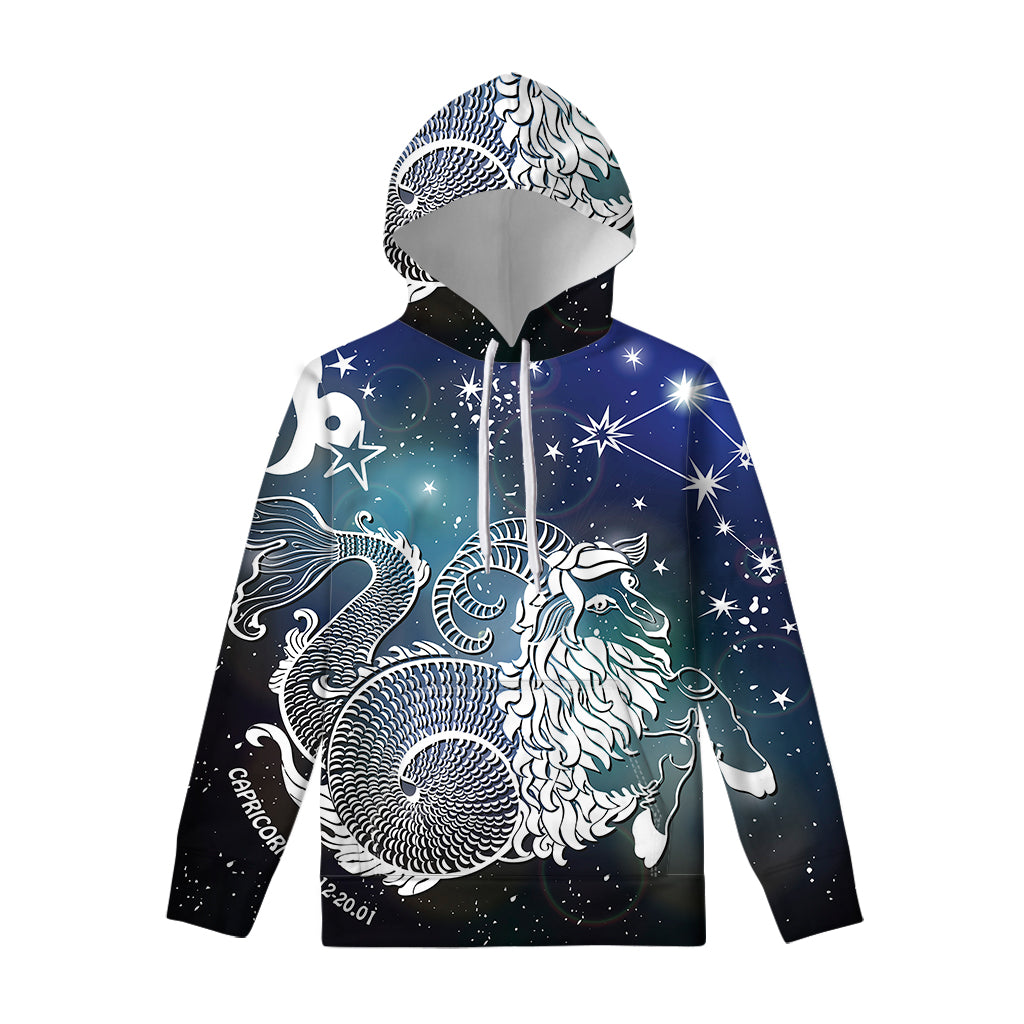 Constellation Of Capricorn Print Pullover Hoodie