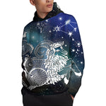 Constellation Of Capricorn Print Pullover Hoodie