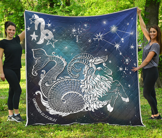 Constellation Of Capricorn Print Quilt