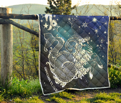 Constellation Of Capricorn Print Quilt
