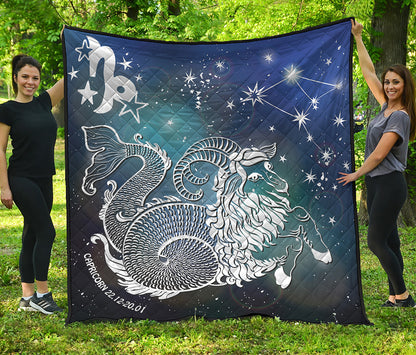 Constellation Of Capricorn Print Quilt
