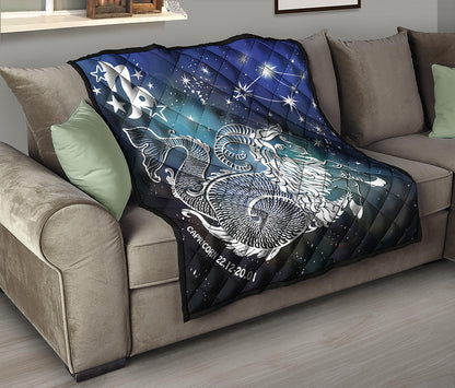 Constellation Of Capricorn Print Quilt