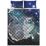 Constellation Of Capricorn Print Quilt Bed Set