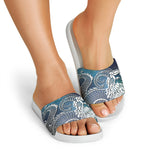 Constellation Of Capricorn Print White Slide Sandals