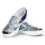 Constellation Of Capricorn Print White Slip On Shoes