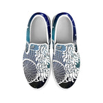 Constellation Of Capricorn Print White Slip On Shoes