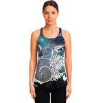 Constellation Of Capricorn Print Women's Racerback Tank Top