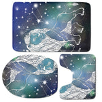Constellation Of Leo Print 3 Piece Bath Mat Set