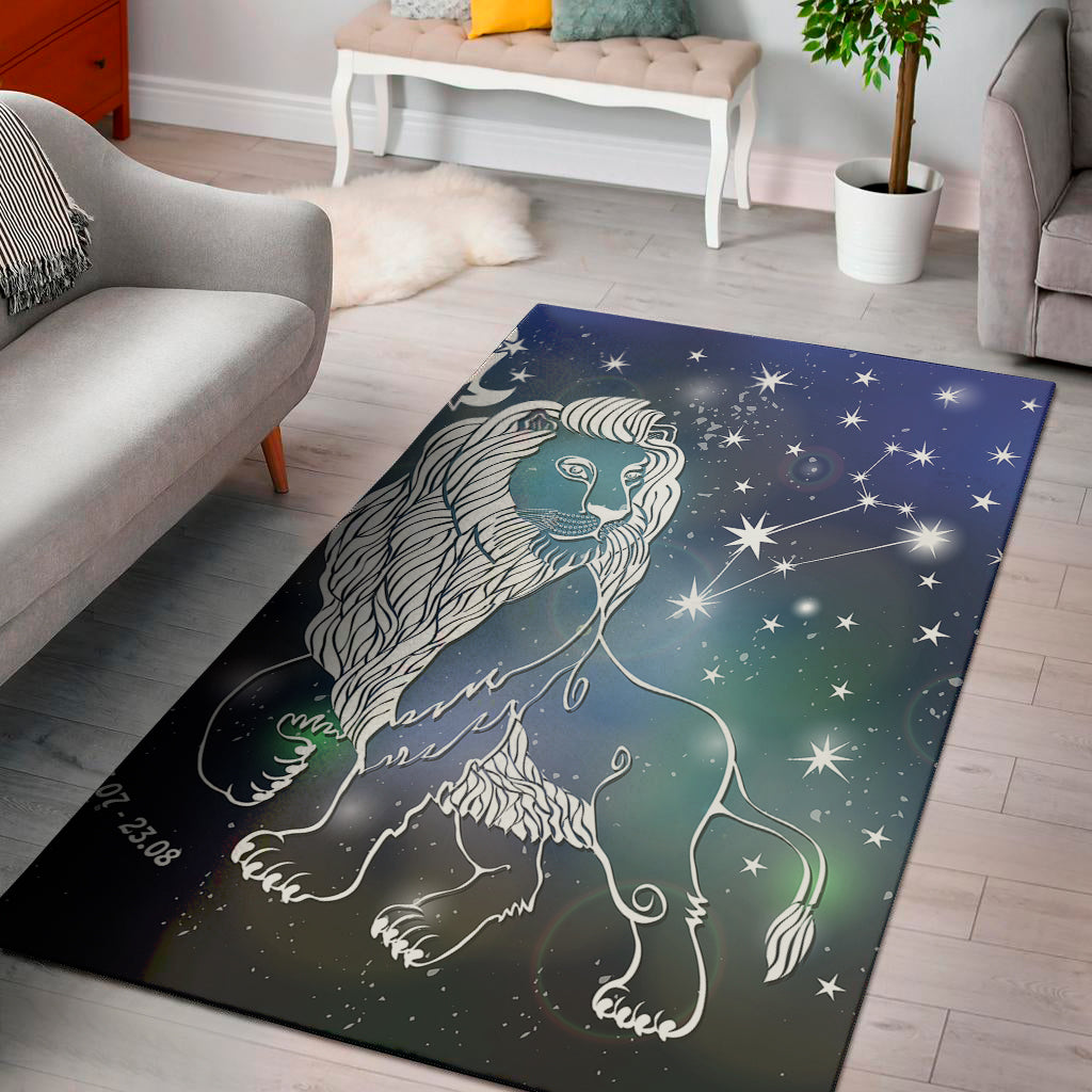 Constellation Of Leo Print Area Rug