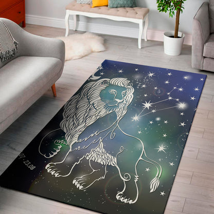 Constellation Of Leo Print Area Rug