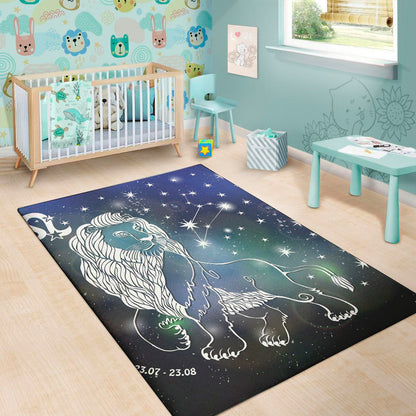 Constellation Of Leo Print Area Rug