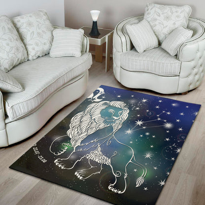 Constellation Of Leo Print Area Rug