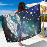 Constellation Of Leo Print Beach Sarong Wrap