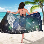 Constellation Of Leo Print Beach Sarong Wrap