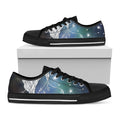 Constellation Of Leo Print Black Low Top Sneakers