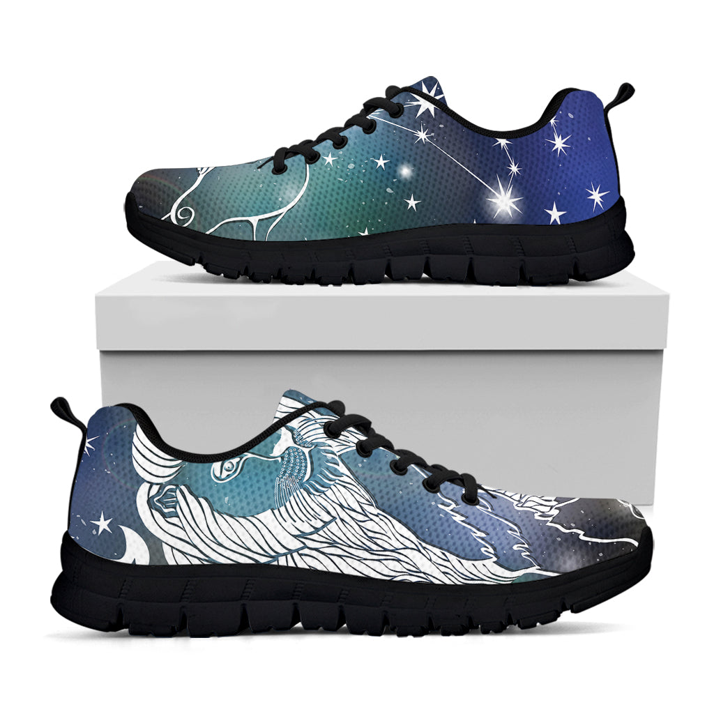 Constellation Of Leo Print Black Sneakers