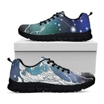 Constellation Of Leo Print Black Sneakers