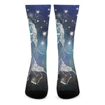 Constellation Of Leo Print Crew Socks