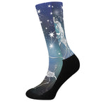 Constellation Of Leo Print Crew Socks