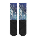 Constellation Of Leo Print Crew Socks