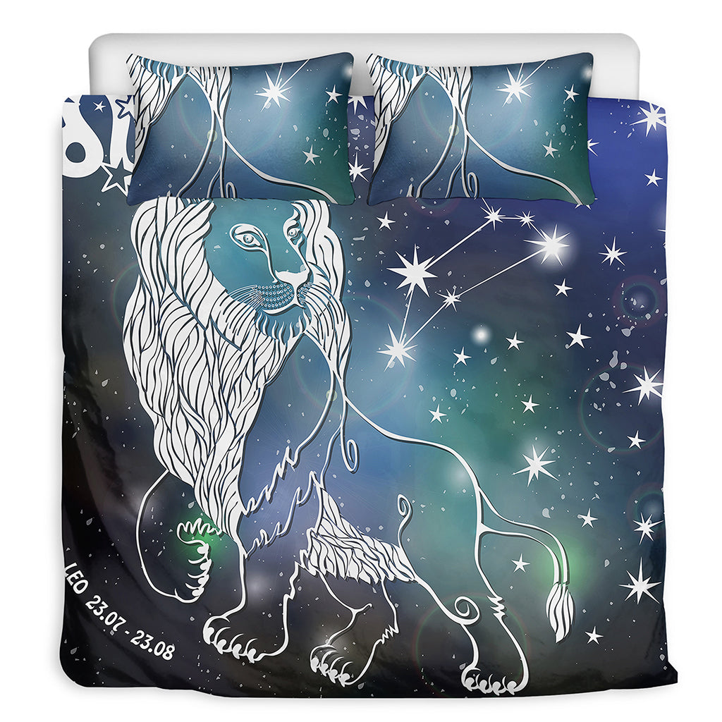 Constellation Of Leo Print Duvet Cover Bedding Set