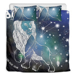 Constellation Of Leo Print Duvet Cover Bedding Set