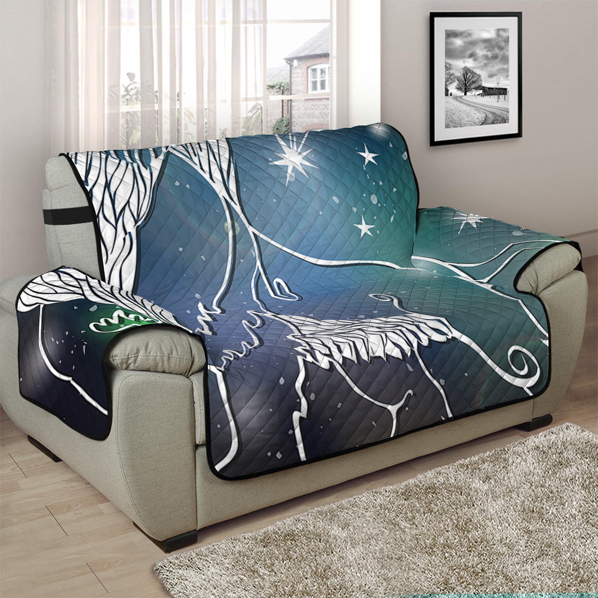 Constellation Of Leo Print Half Sofa Protector