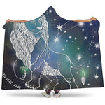 Constellation Of Leo Print Hooded Blanket