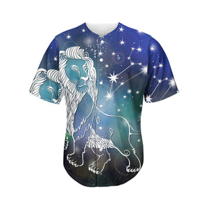 Constellation Of Leo Print Men's Baseball Jersey