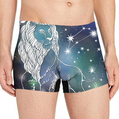 Constellation Of Leo Print Men's Boxer Briefs