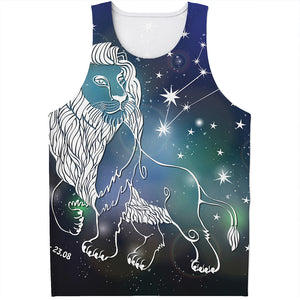 Constellation Of Leo Print Men's Tank Top