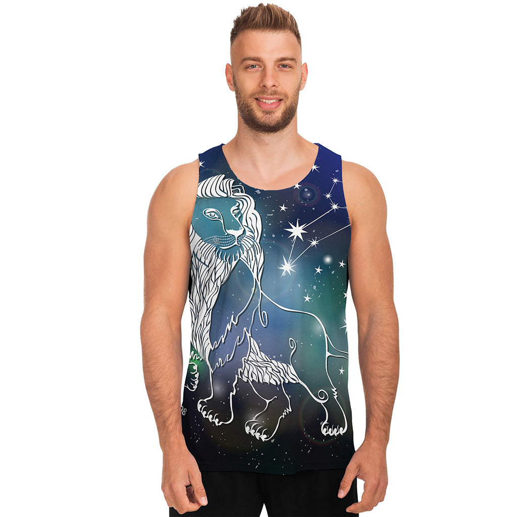 Constellation Of Leo Print Men's Tank Top